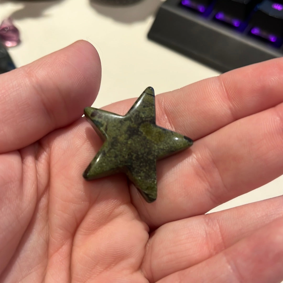 Dragons Bloodstone Star Carving