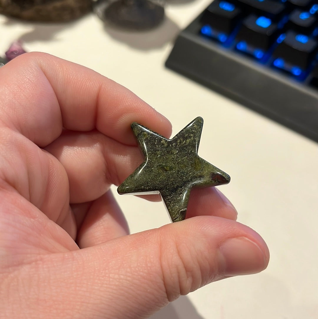 Dragons Bloodstone Star Carving