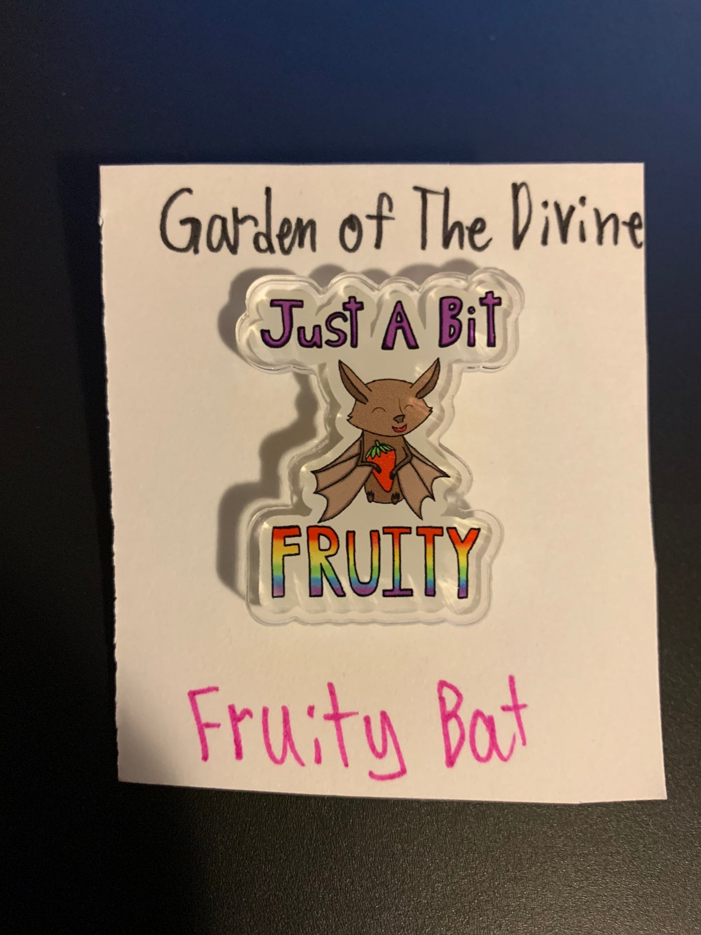 Fruity Bat Sticker / Acrylic Pin