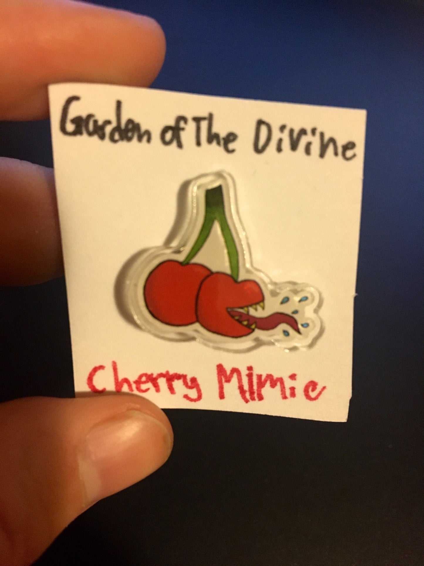 Cherry Mimic D&D Sticker / Acrylic Pin