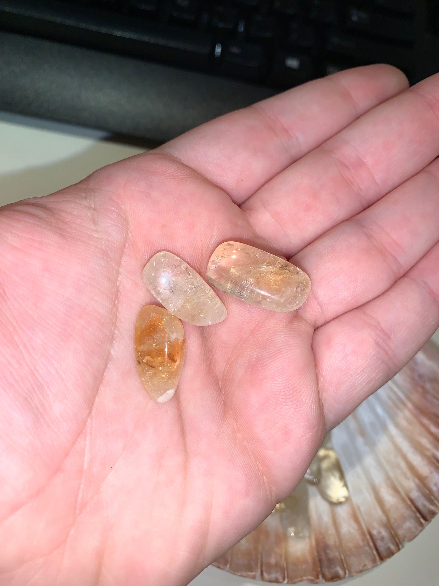 3 Heat-Treated Citrine Tumbles