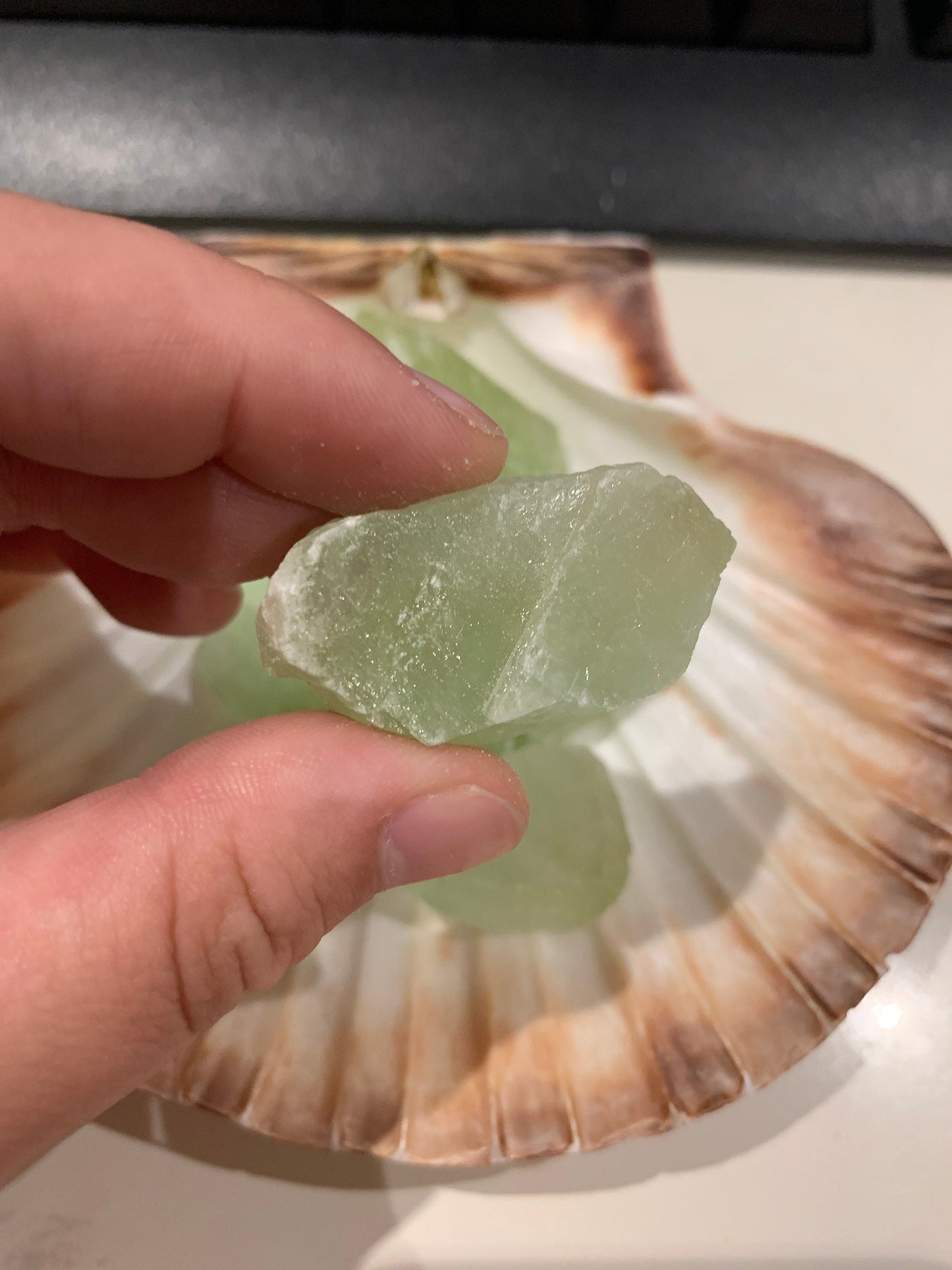 Raw Green Calcite
