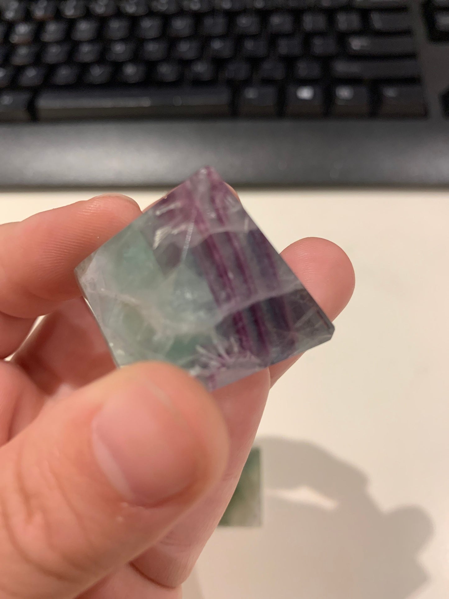 Rainbow Fluorite Pyramid