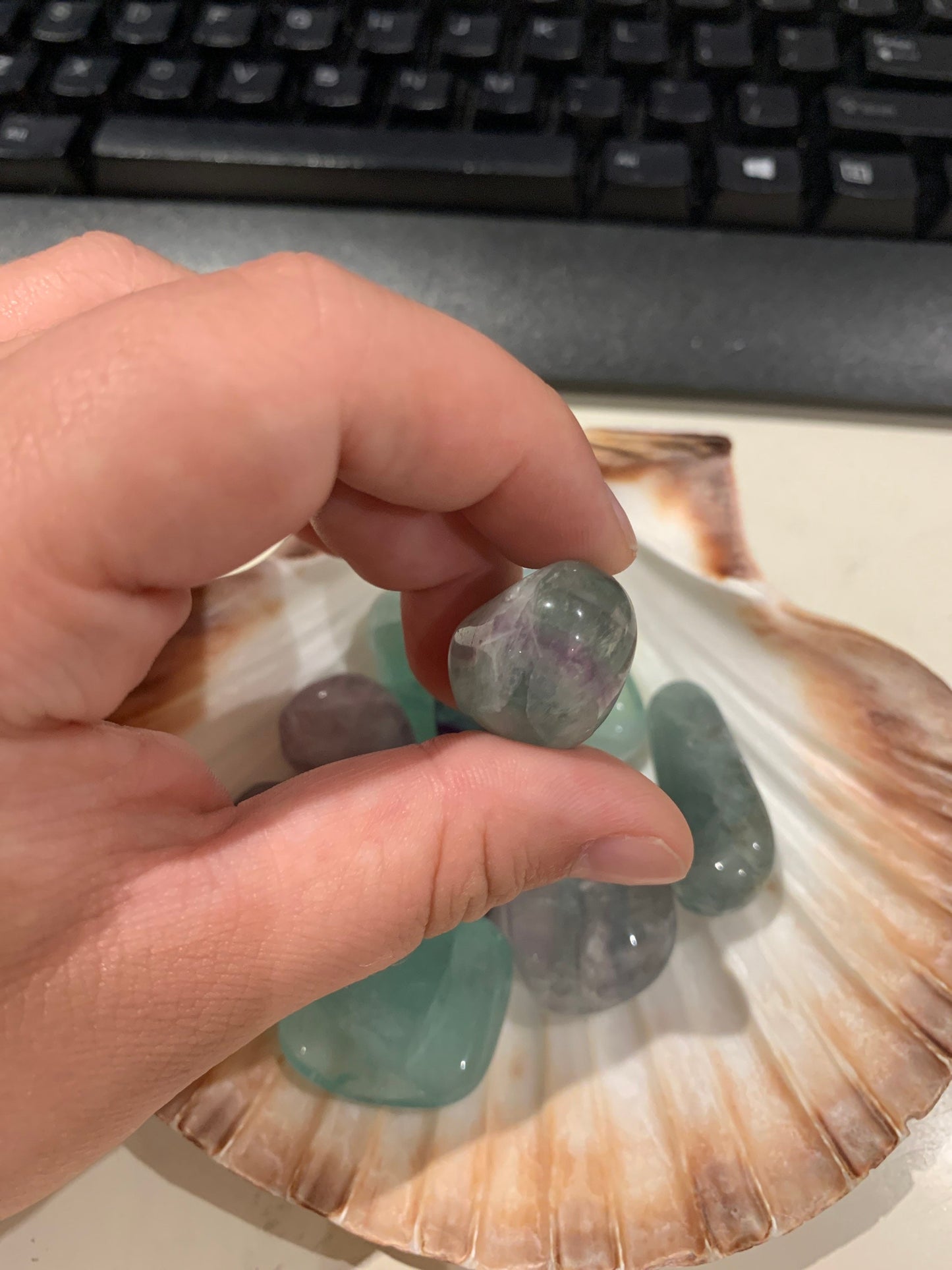 Rainbow Fluorite Tumbles
