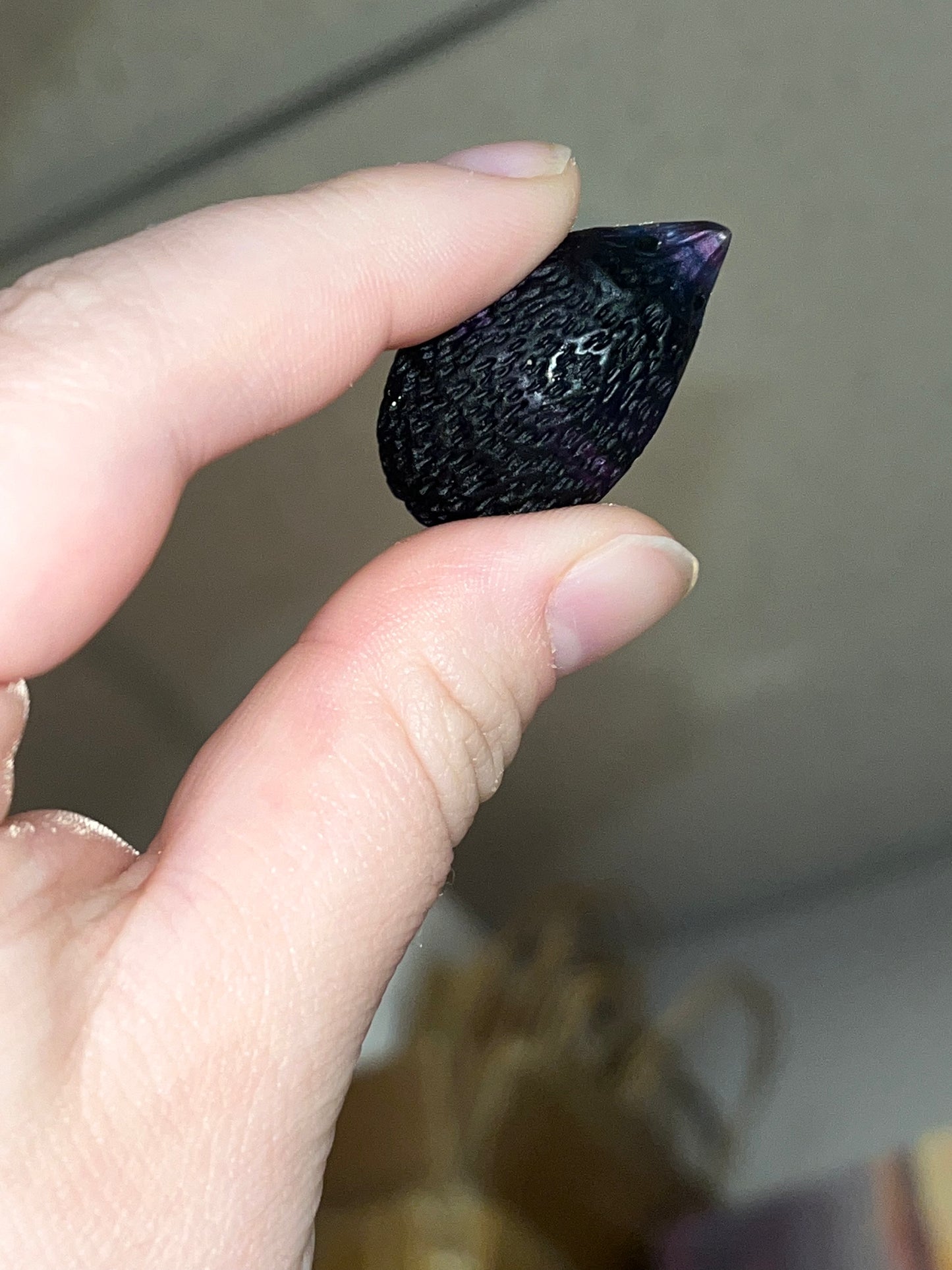 Fluorite Hedgehog Carving