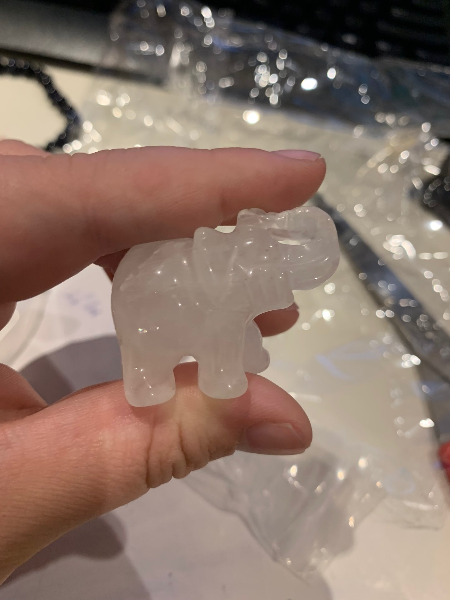 Clear Quartz Elephant