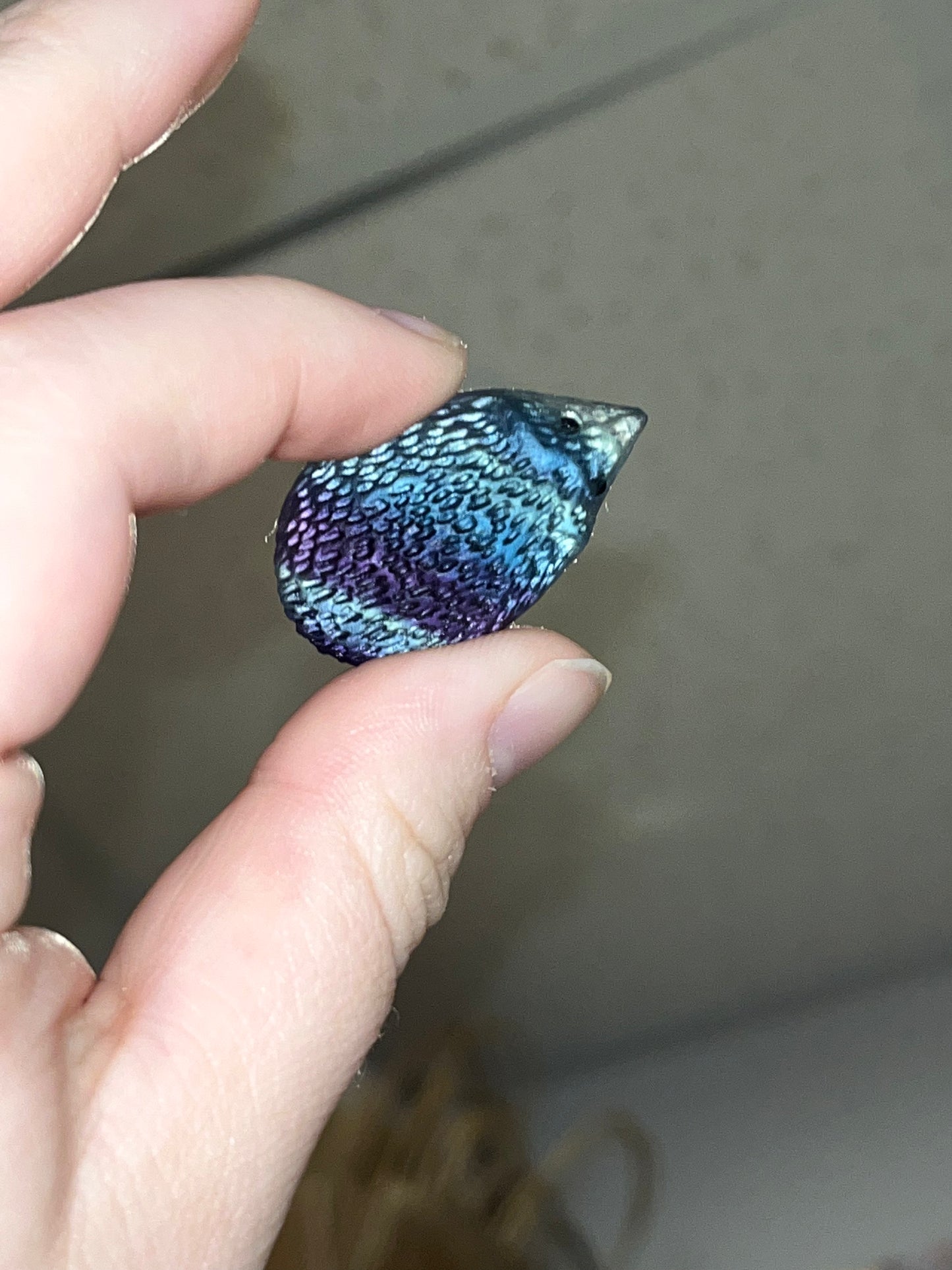 Fluorite Hedgehog Carving