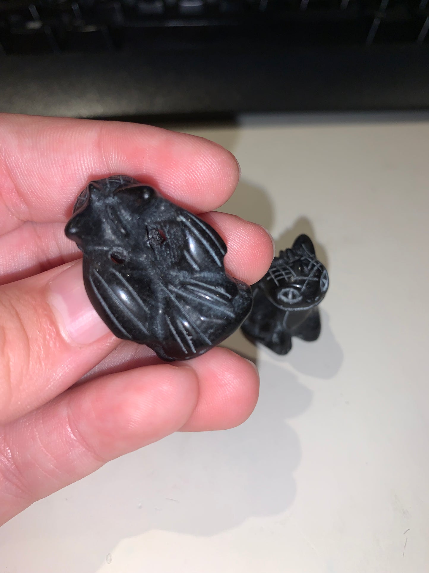 Obsidian Toothless Dragon Carving