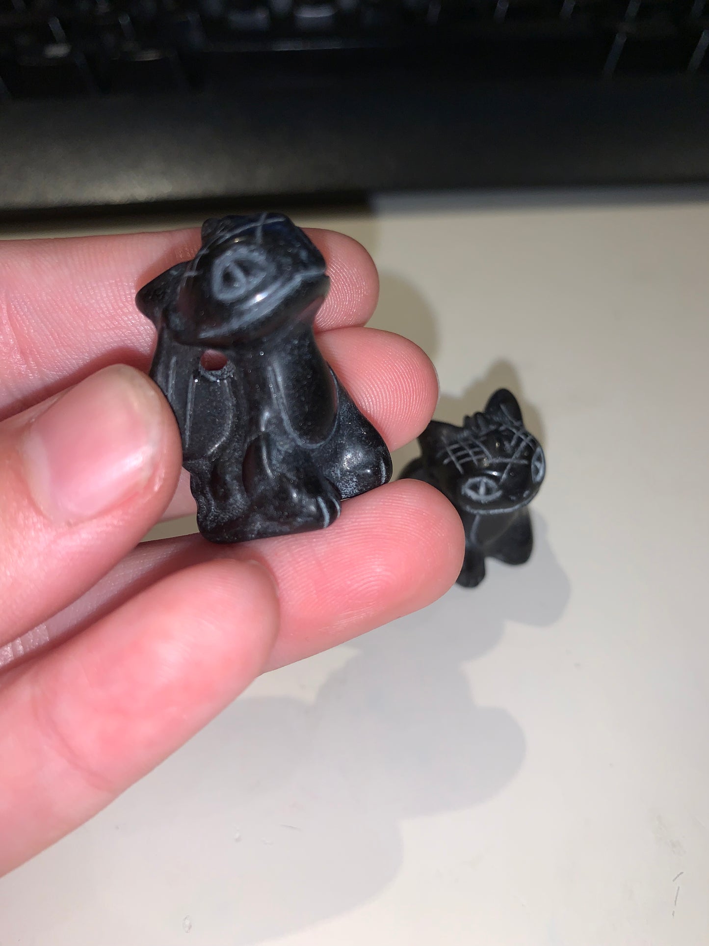 Obsidian Toothless Dragon Carving