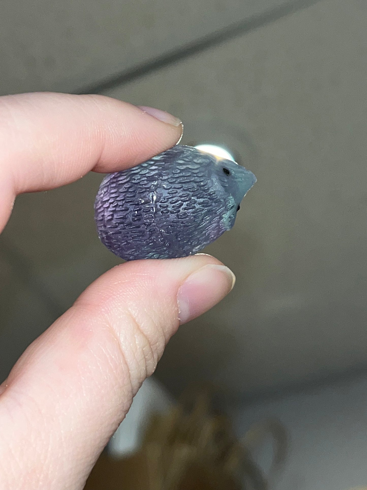 Fluorite Hedgehog Carving