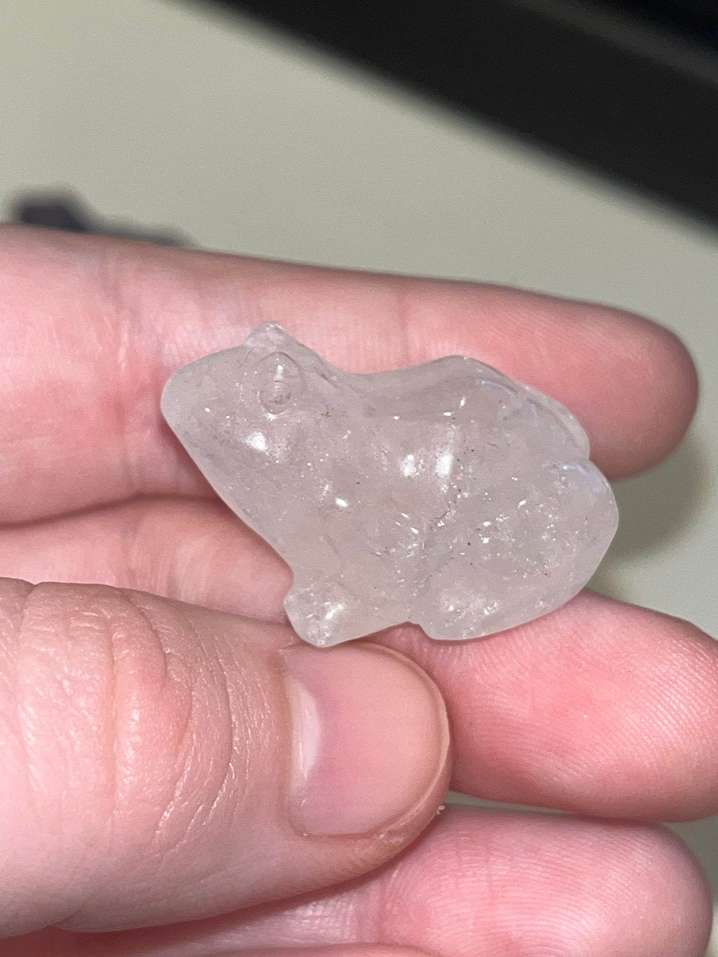 Quartz Frog Carving