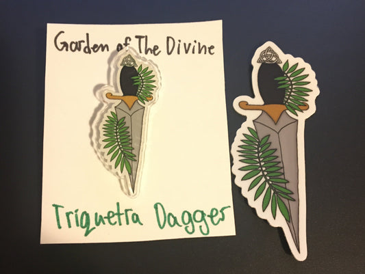 Triquetra Dagger Sticker / Acrylic Pin