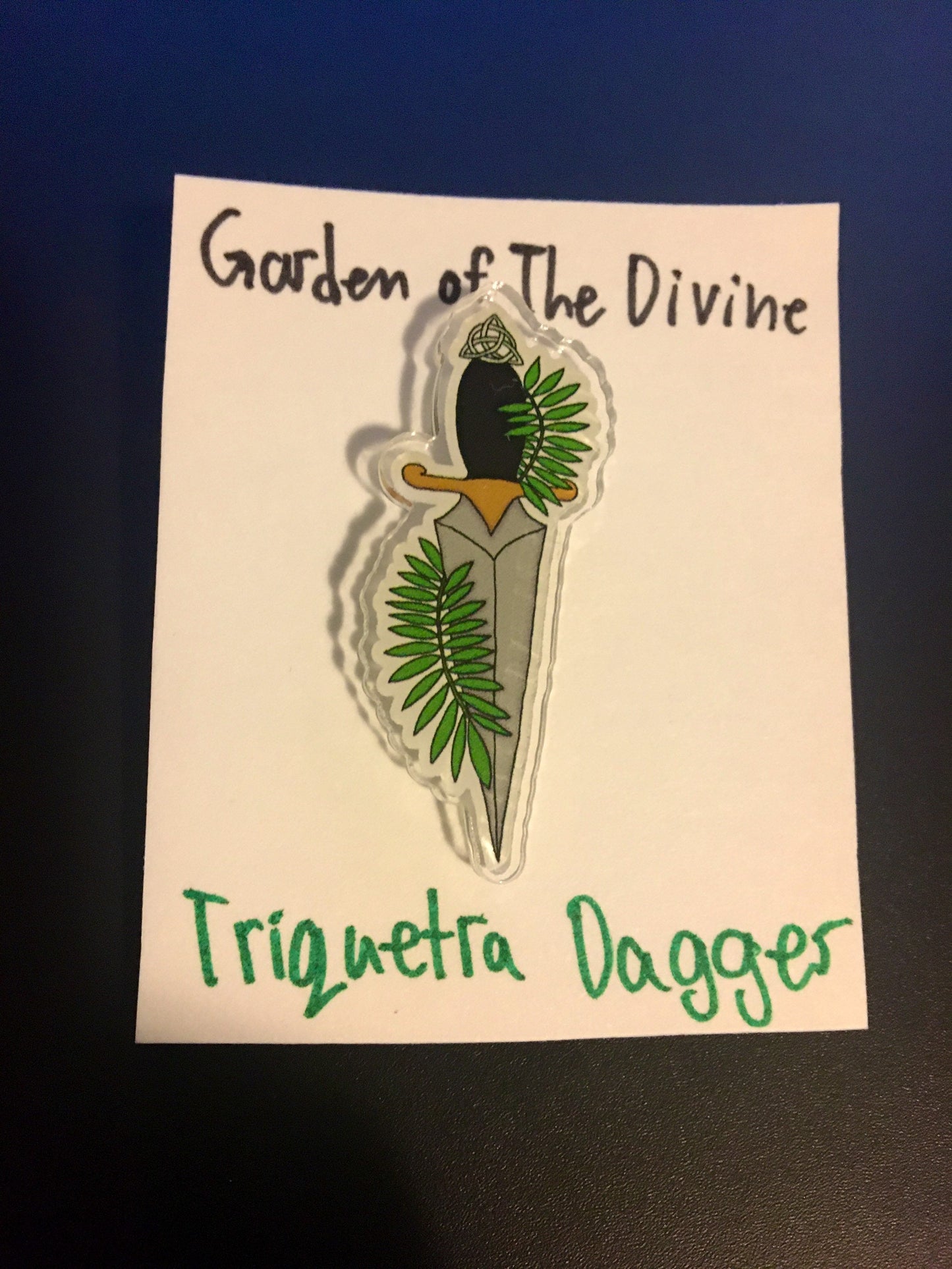 Triquetra Dagger Sticker / Acrylic Pin