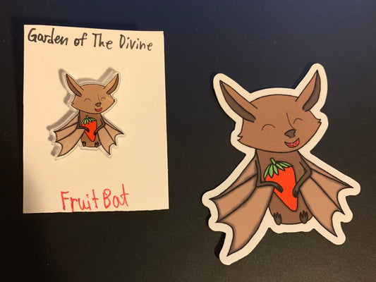 Fruit Bat Sticker / Acrylic Pin