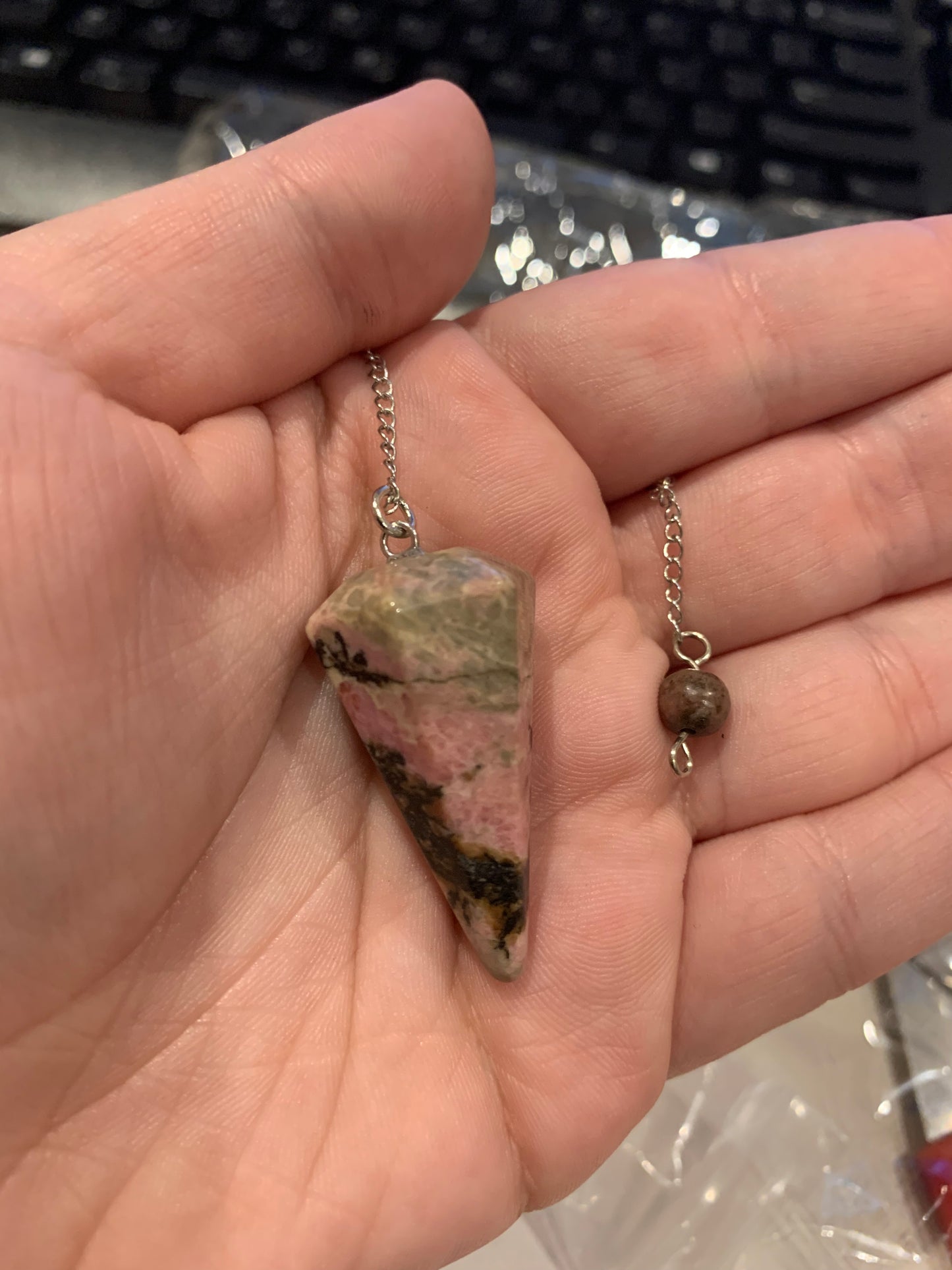 Rhodonite Pendulum