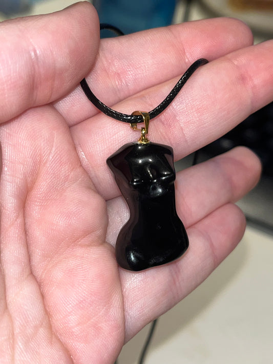 Black Obsidian Goddess Body (Necklace)