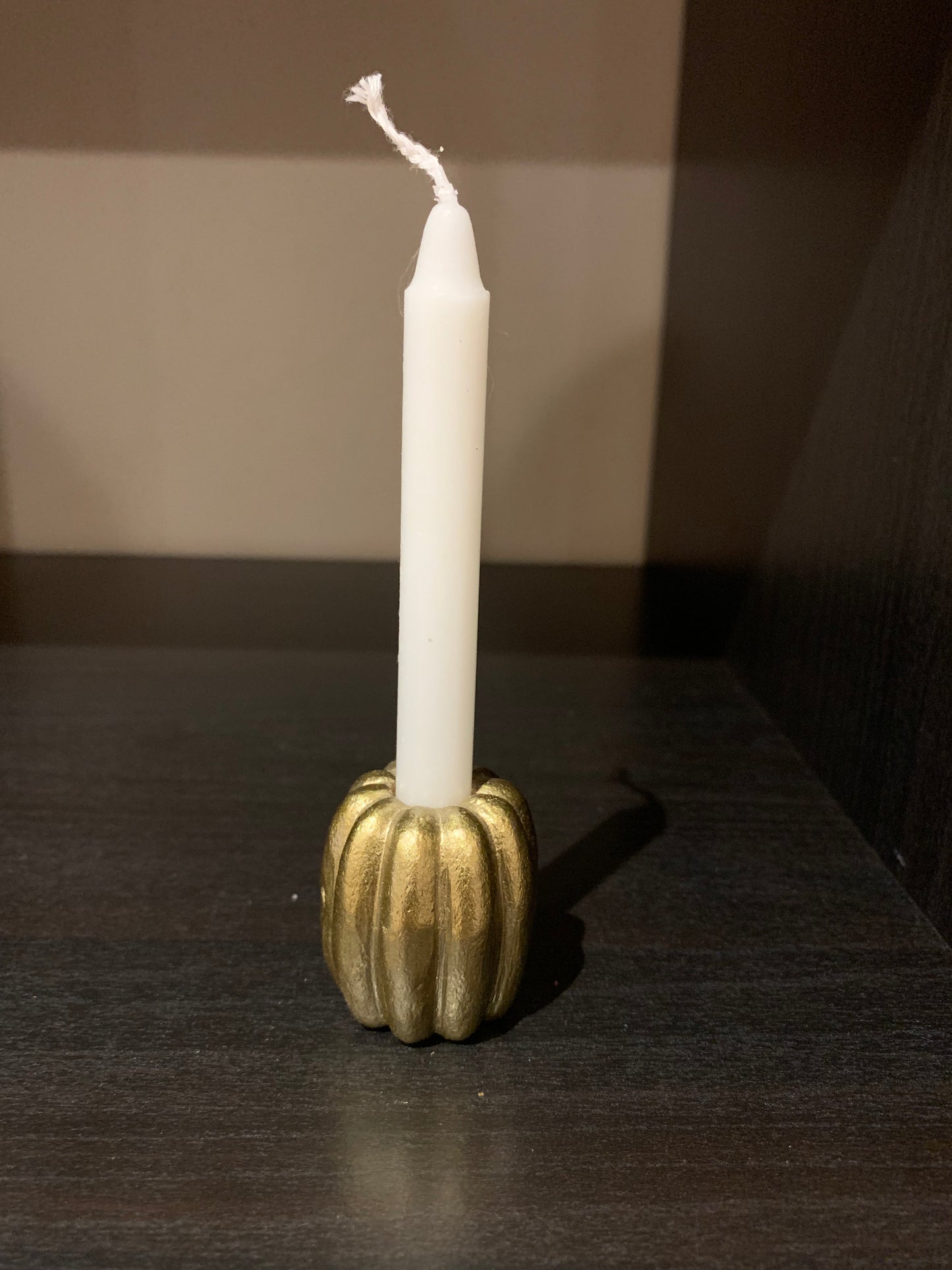 Tall Pumpkin Spell Candle Holder