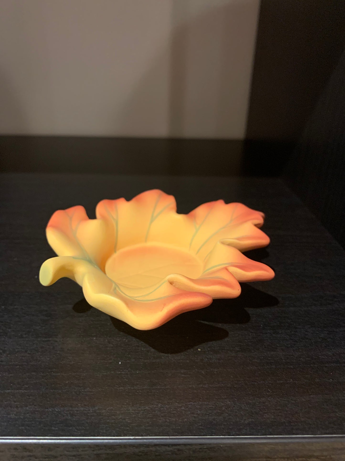 Yellow Leaf Tealight Holder