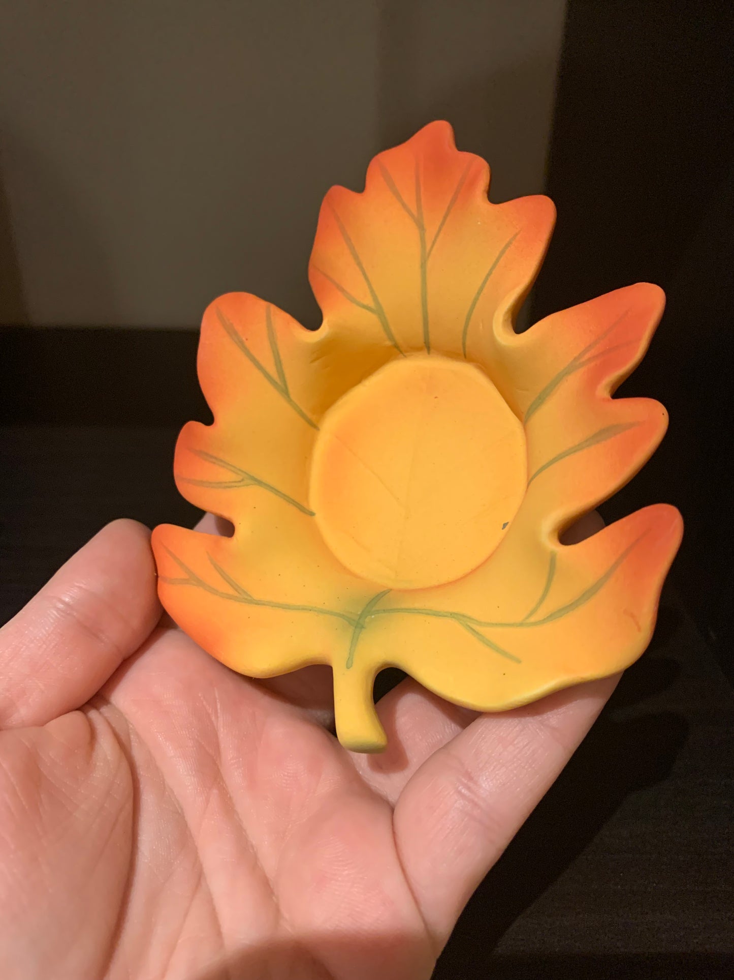 Yellow Leaf Tealight Holder